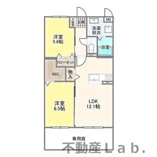 ナインパレス【1-C号室】の間取り