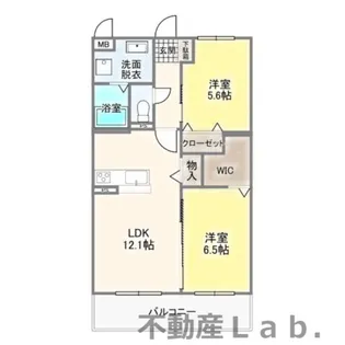 ナインパレス【2-B号室】の間取り