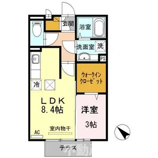 マイトレーヤ【1階】の間取り