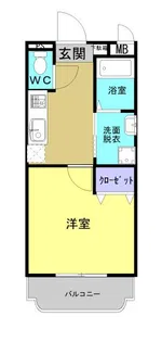 プログレッソ今釜【2B号室】の間取り