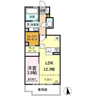 ポラリス北浜 A棟【105号室】の間取り