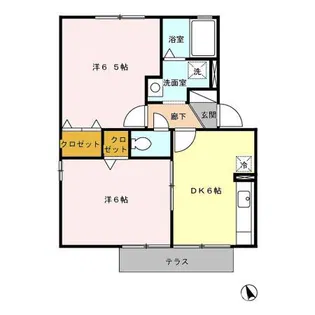 エクレール・ヴェルドミール B棟【1階】の間取り