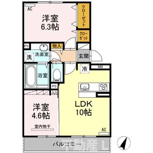 ハイムセラ宇土駅前【202号室】の間取り