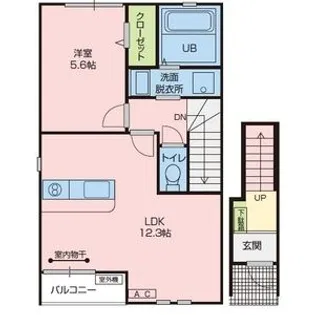 デイジーA棟【2階】の間取り