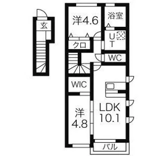 レーヴサイトラC棟【2階】の間取り