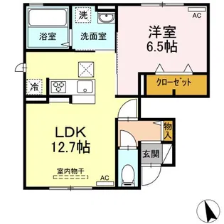サンシルフィーY B棟【1階】の間取り