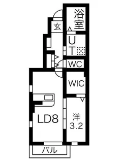 ル・メイユール北夕顔瀬【1階】の間取り