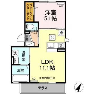 カンパーレGA【301号室】の間取り