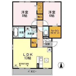 ラフィネA棟【2階】の間取り