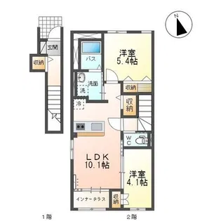 シーヒーツ【2階】の間取り