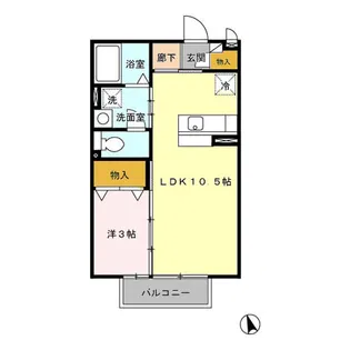 ピソレセンテA棟【1階】の間取り