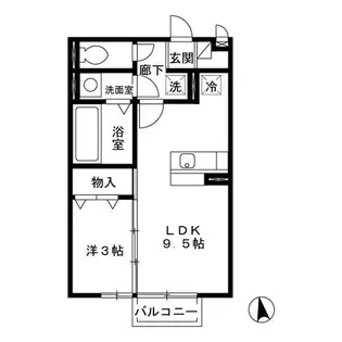 プレインF棟【2階】の間取り