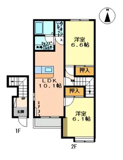 SANSA盛南【2階】の間取り