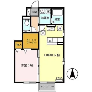グランモアB棟【1階】の間取り