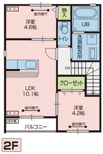 BEAR B棟【2階】の間取り