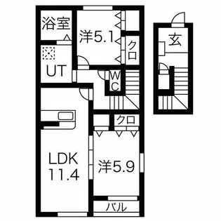 Maison Kudoh A棟【203号室】の間取り