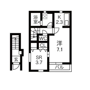 KINGDOMⅡ【2階】の間取り