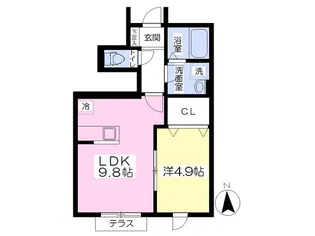aMYKⅡ(アミュークⅡ)【1階】の間取り