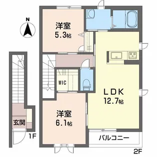 オッホC【2階】の間取り