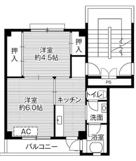 ビレッジハウス広宮沢4号棟【207号室】の間取り