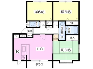 ラヴィール厨川B【101号室】の間取り