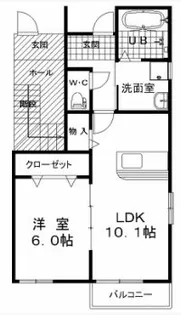 プローストB【102号室】の間取り