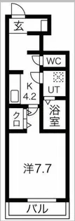 クリスタル【106号室】の間取り