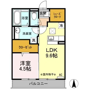 リジエール西仙北【1階】の間取り