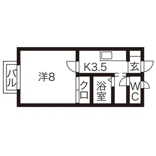 レーベン【201号室】の間取り