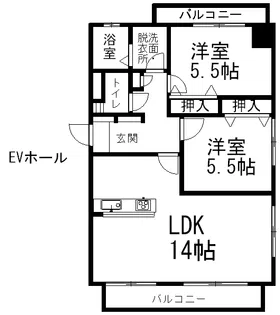 ゴードン【602号室】の間取り