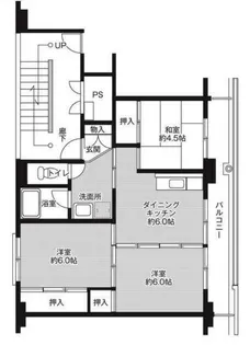 ビレッジハウス矢巾1号棟【205号室】の間取り