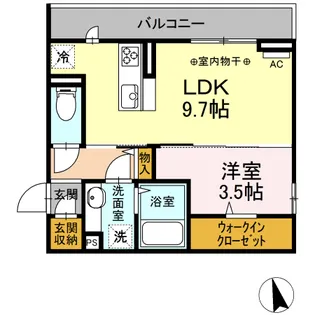 エスポワールD菜園【1階】の間取り