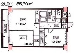 プラザ本町イースト【6階】の間取り