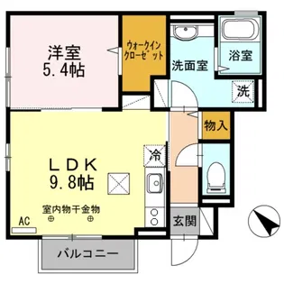 グローリア【1階】の間取り