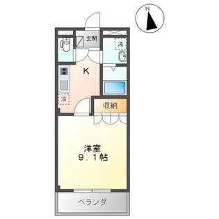サンフィットフジマンB棟【1階】の間取り
