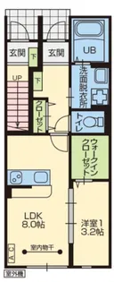 RESI NAGAI(レジながい)Ⅱ棟【1階】の間取り