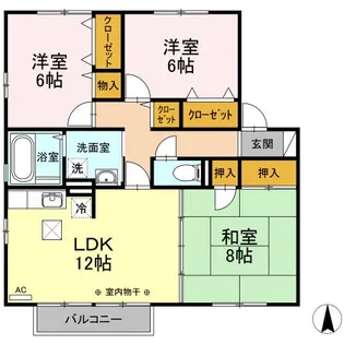 ラ ポールA棟【2階】の間取り