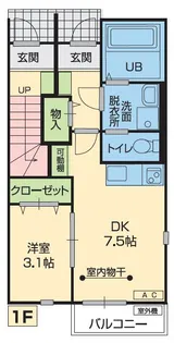 サン・シャルム【105号室】の間取り