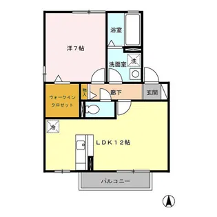 リビングタウン八日市場C棟【2階】の間取り