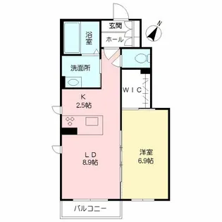 メゾンリバレイン【1階】の間取り