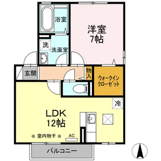 リビングタウン南仙北E【2階】の間取り