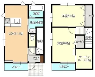 ヒラソル【E号室】の間取り
