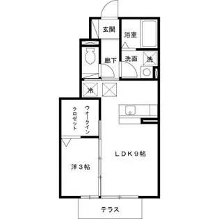 シャンクレール【1階】の間取り