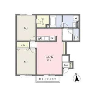 クラージュ【1階】の間取り