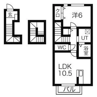 スカイ シティ ヤハバ(Sky City Yahaba)A棟【3階】の間取り