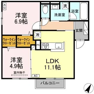 RESUA南大通【2階】の間取り