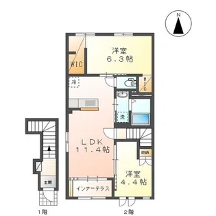 コムルソレイユ【2階】の間取り