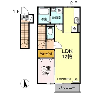 DーROOM SAKURA【206号室】の間取り