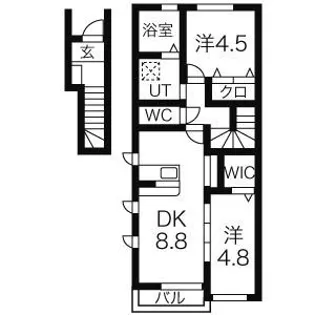 チェルシー【205号室】の間取り