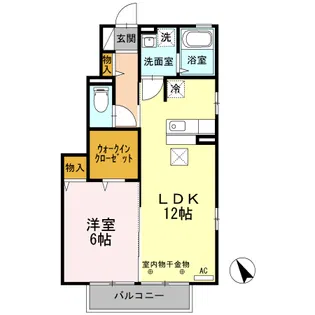 エスペランサ堤【1階】の間取り